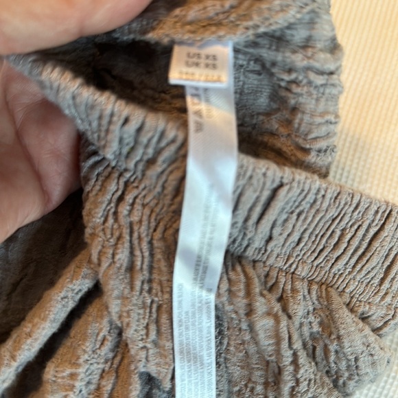 Out From Under Crinkle Elastic Pants Wide legs with drawstring size XS Gray - Picture 11 of 15